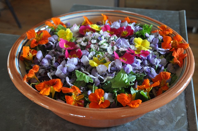 salade aux fleurs